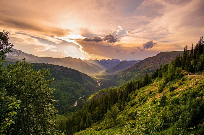 beautiful, lush scenery in the hills